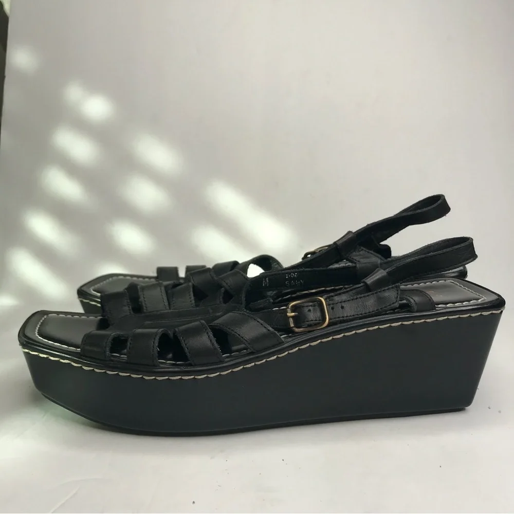 Donald J Pliner Black Saby Platform Sandals